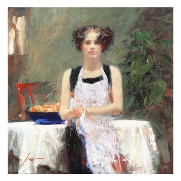 Pino (1939-2010), "Ester" Limited Edition on Canvas, Numbered and Hand Signed with Certificate of Au