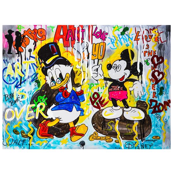 Nastya Rovenskaya- Mixed Media "It's All About Money"