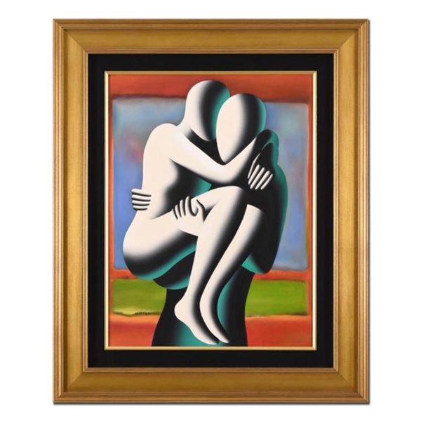 Mark Kostabi, "Perfect Memory" Framed Original Oil Painting on Canvas, Hand Signed with Letter of Au