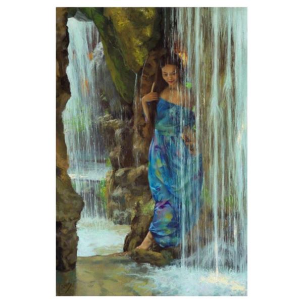 Vicente Romero, "Oasis" Hand Signed Limited Edition Giclee on Canvas with Certificate of Authenticit