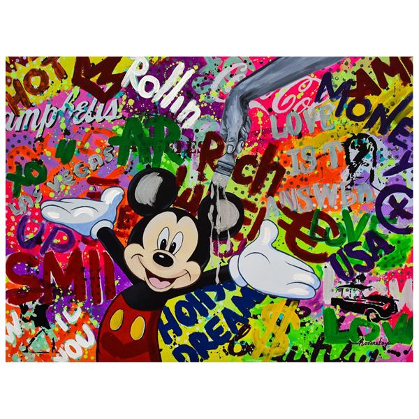 Nastya Rovenskaya- Mixed Media "Party with Mikcey"