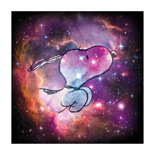 Peanuts, "Reach for the Stars" Hand Numbered Canvas (40"x40") Limited Edition Fine Art Print with Ce