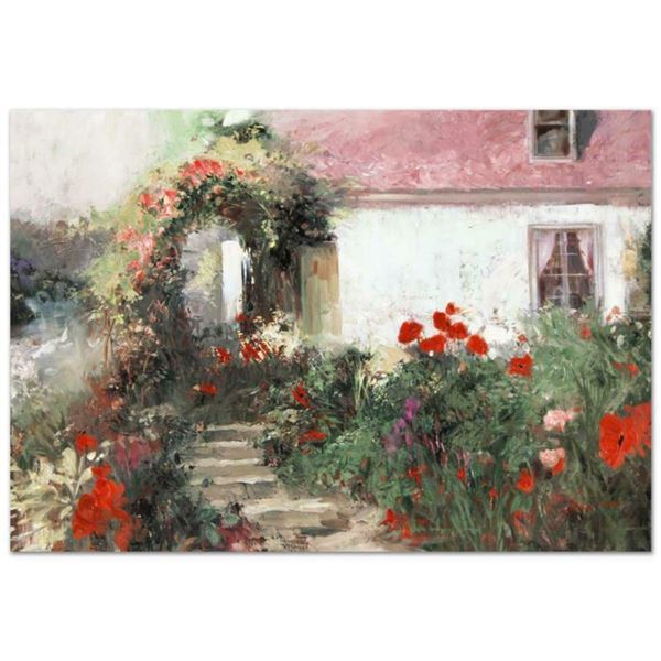 Pino (1939-2010), "Colorful Archway" Artist Embellished Limited Edition on Canvas (38" x 26"), CP Nu