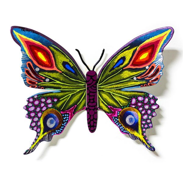 Patricia Govezensky- Original Painting on Cutout Steel "Butterfly CCVIII"