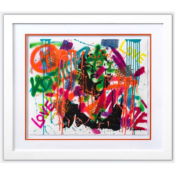 Nastya Rovenskaya- Original Mixed Media on Paper "Shadow of Marilyn Monroe"