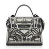 Image 2 : Delvaux Gladiator Tempete Top Handle Bag Metal Embellished Vinyl GM Clear, Silve