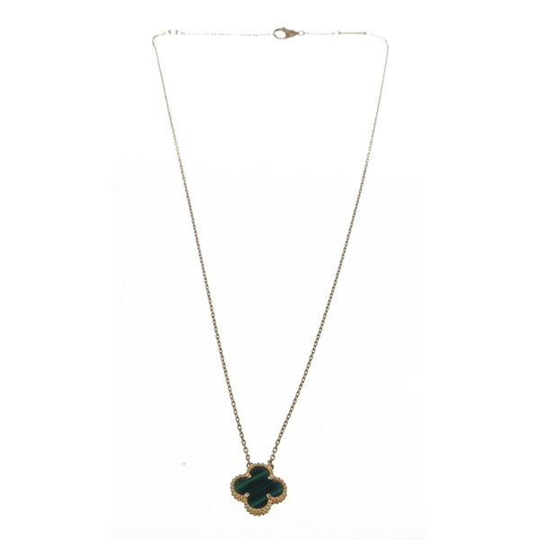 Van Cleef & Arpels Gold Black Vintage Alhambra Necklace