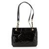 Image 2 : Chanel Vintage Front Pocket Chain Tote Patent Medium Black