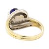 Image 3 : 1.28 ctw Blue Sapphire And Diamond Ring And Attached Band - 14KT Yellow Gold