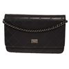 Image 1 : Chanel WOC Black Lambskin Leather Reissue Chain Wallet