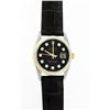 Image 9 : Rolex Men's Two Tone Black Diamond Datejust Wristwatch with Leather Band