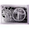 Image 1 : 1993 $1 American Silver Eagle Coin & 2oz Silver Bar Set