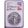 Image 1 : 1988 $1 American Silver Eagle Coin NGC MS70 John Mercanti Signature