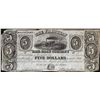 Image 1 : 1840 $5 The Franklin Railroad Company Hagerstown, Maryland Obsolete Note