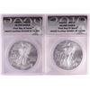 Image 1 : Lot of 2009-2010 $1 American Silver Eagle Coins ANACS MS70
