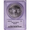 Image 2 : 1991-D $1 Commemorative Korea Silver Dollar Coin PCGS MS70 Mercanti Signature