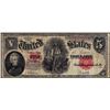Image 1 : 1907 $5 Woodchopper Legal Tender Note