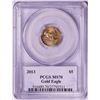 Image 2 : 2013 $5 American Gold Eagle Coin PCGS MS70 Philip Diehl Signature