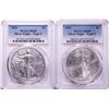 Image 1 : Lot of (2) 2021 Type 1 & 2 $1 American Silver Eagle Coins PCGS MS69