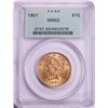 Image 1 : 1901 $10 Liberty Head Eagle Gold Coin PCGS MS62 Old Green Holder