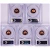 Image 2 : Lot of 1992-S to 1996-S Proof Lincoln Memorial Cent Coins PCGS PR69RD DCAM