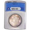 Image 2 : 1898-O $1 Morgan Silver Dollar Coin ANACS MS65 Amazing Toning