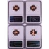 Image 2 : Lot of (4) Proof Lincoln Memorial Cent Coins NGC PF69RD Ultra Cameo