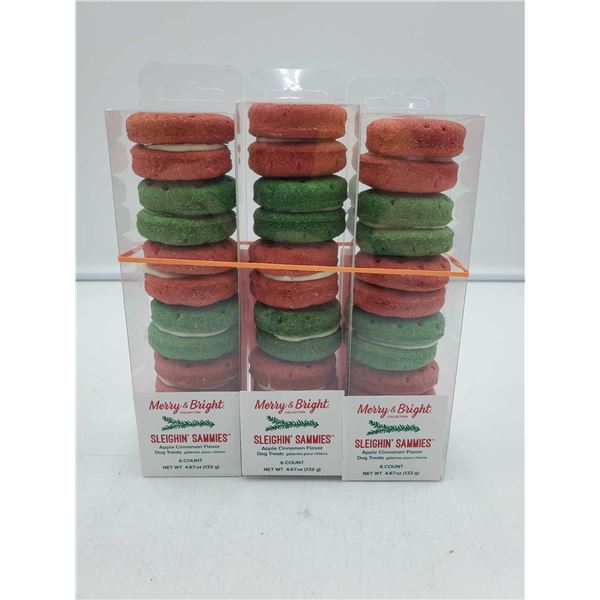 Merry & Bright Sleighin' Sammies Dog Cookies 3X132g