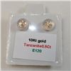 Image 3 : 10K Yellow Gold Tanzanite(0.6ct) Earrings, Made in Canada, Suggested Retail Value $250