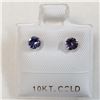 Image 4 : 10K Yellow Gold Tanzanite(0.6ct) Earrings, Made in Canada, Suggested Retail Value $250
