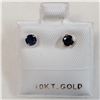 Image 4 : 10K Yellow Gold Sapphire(0.5ct) Earrings, Made in Canada, Suggested Retail Value $250