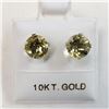 Image 4 : 10K White Gold Lemon Quartz(1.85ct) Earrings, Made in Canada, Suggested Retail Value $300