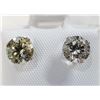 Image 1 : 10K White Gold Tourmaline(1.5ct) Round 6X6Mm Earrings, Made in Canada, Suggested Retail Value $400