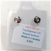 Image 3 : 10K White Gold Tourmaline(1.5ct) Round 6X6Mm Earrings, Made in Canada, Suggested Retail Value $400