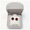 Image 2 : 10K White Gold Garnet(2.5ct) Earrings, Made in Canada, Suggested Retail Value $360