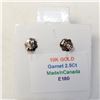Image 4 : 10K White Gold Garnet(2.5ct) Earrings, Made in Canada, Suggested Retail Value $360