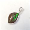 Image 4 : Silver Ammolite Necklace (~length 18 inches), Suggested Retail Value $300