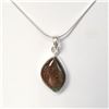 Image 6 : Silver Ammolite Necklace (~length 18 inches), Suggested Retail Value $300