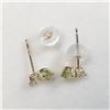 Image 2 : 10K Yellow Gold Peridot(0.4ct) Diamond(0.06ct) Earrings, Made in Canada, Suggested Retail Value $400