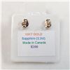 Image 4 : 10K Yellow Gold Sapphire(2.2ct) Earrings, Made in Canada, Suggested Retail Value $400