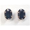 Image 1 : 10K Yellow Gold Sapphire(2.2ct) Earrings, Made in Canada, Suggested Retail Value $400