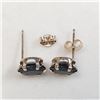 Image 2 : 10K Yellow Gold Sapphire(2.2ct) Earrings, Made in Canada, Suggested Retail Value $400