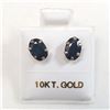 Image 3 : 10K Yellow Gold Sapphire(2.2ct) Earrings, Made in Canada, Suggested Retail Value $400