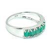 Image 2 : Silver Emerald(1.35ct) Rhodium Plated Ring (~weight 2.7g)