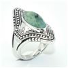 Image 3 : Silver Turquoise(2.7ct) Hand Made Ring (~weight 7.5g)