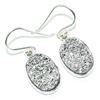 Image 2 : Silver Silver Druzy(12.5ct) Hand Made Earrings (~weight 4.85g)