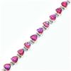 Image 2 : Silver Pink Blue Mystic Quartz(20.7ct) Hand Made Bracelet (~weight 21.4g)