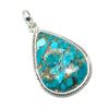 Image 2 : Silver Blue Copper Turquoise(18.45ct) Hand Made Pendant (~weight 6.8g)