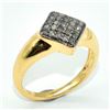 Image 3 : Gold plated Silver Diamond(0.45ct) Gold Rhodium Plated Ring (~weight 3.9g)