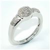 Image 3 : Silver Diamond(0.3ct) Rhodium Plated Ring (~weight 3.25g)